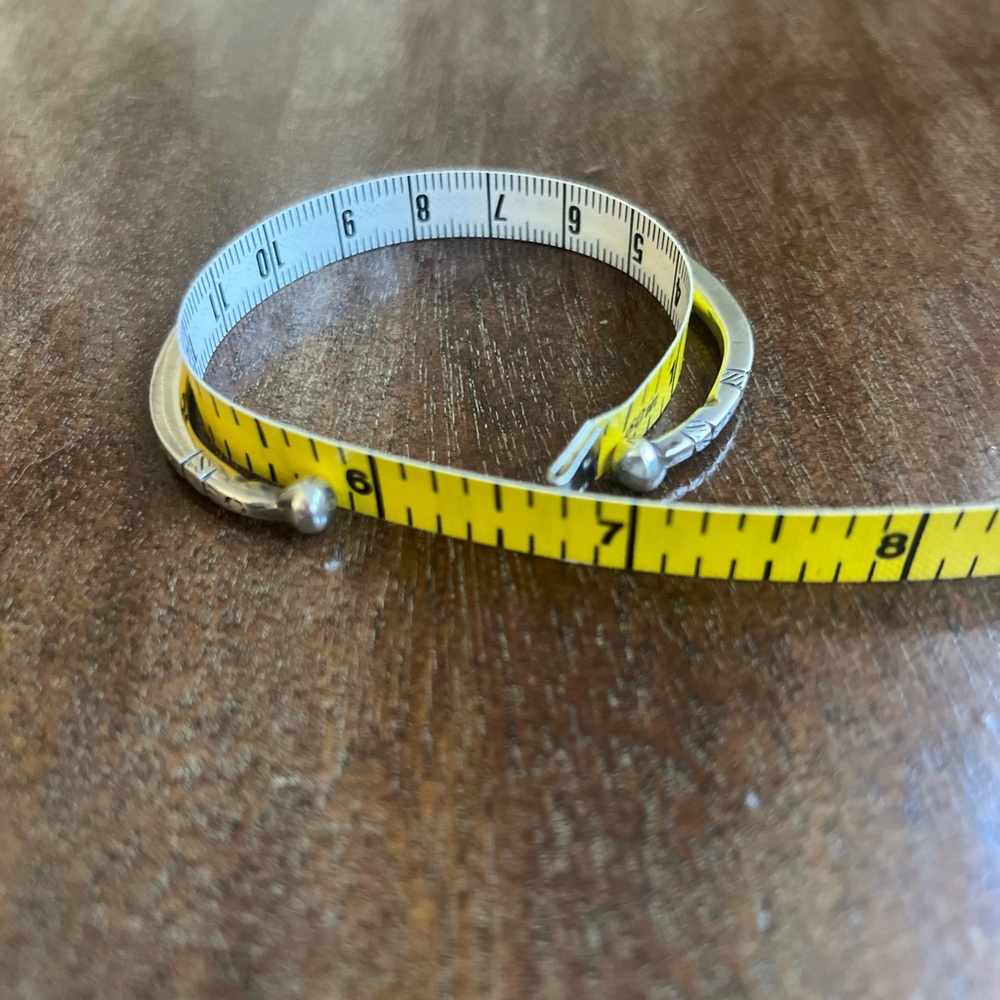 Bali 925 Silver Engraved Stackable Cuff Bracelet - image 4